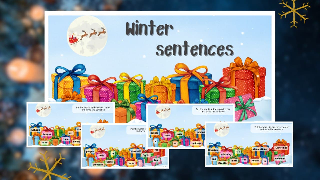Інтерактивна презентація Winter Sentences 